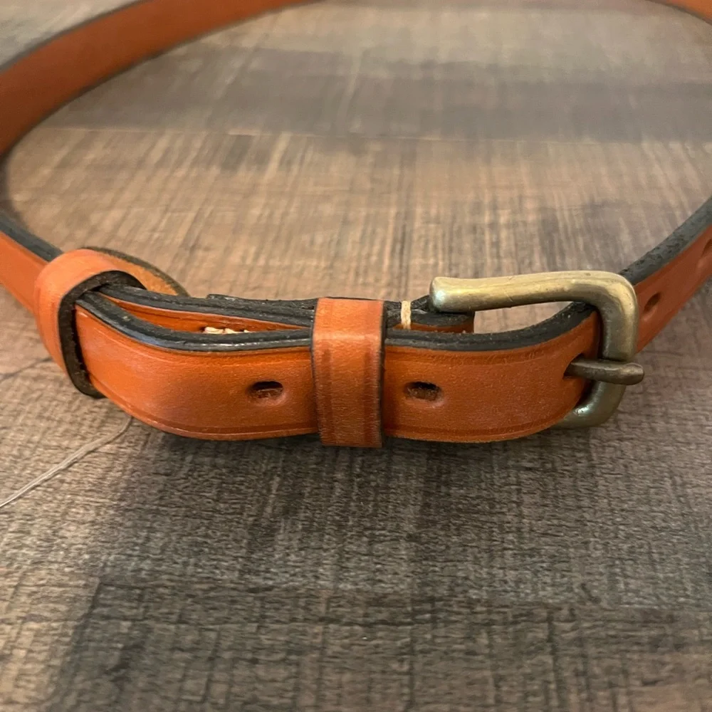 Bevel Women’s NM plate‎ Brown Leather Equestrian Belt Size 32